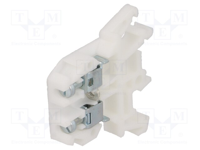 Splice terminal: rail; 0.5÷4mm2; ways: 1; terminals: 2; white; 690V