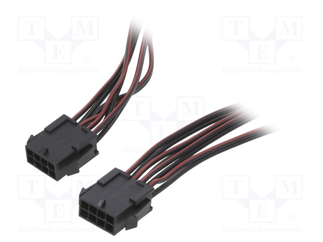 Cable; Micro-Fit 3.0; male-male; PIN: 8; 0.4m; 4A; Insulation: PVC