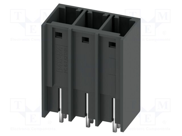 PCB headers, nominal cross section: 6 mm?, color: black, nom