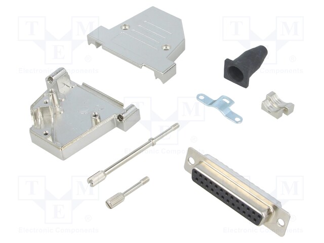 D-Sub; PIN: 25; plug; female; angled 45°; soldering; for cable