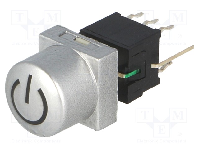 Switch: keypad; Pos: 2; DPDT; 0.1A/30VDC; silver; Illumin: LED; 1.5N