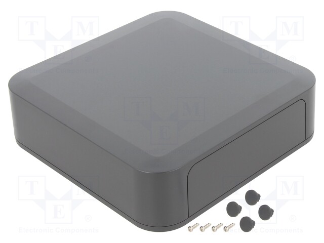 Enclosure: with panel; PF; X: 175mm; Y: 175mm; Z: 50mm; ABS; dark grey