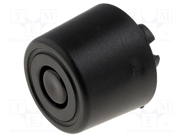 Quick mounting foot; black; polyetylene; A: 8mm; B: 20mm; C: 18mm