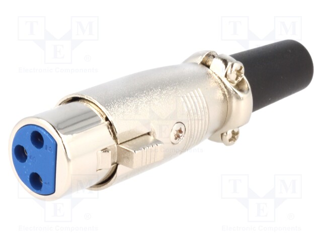 Plug; XLR; female; PIN: 3; straight; for cable