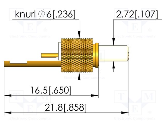 Test plug; HFS-821; 21.8mm; test needles; 100Ω; plug