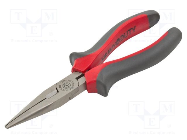 Pliers; straight,half-rounded nose; 160mm; HEAVY DUTY