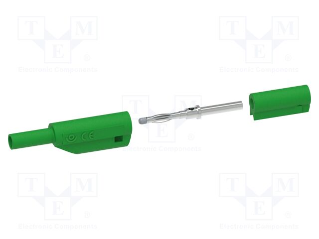 Connector: 2mm banana; plug; green