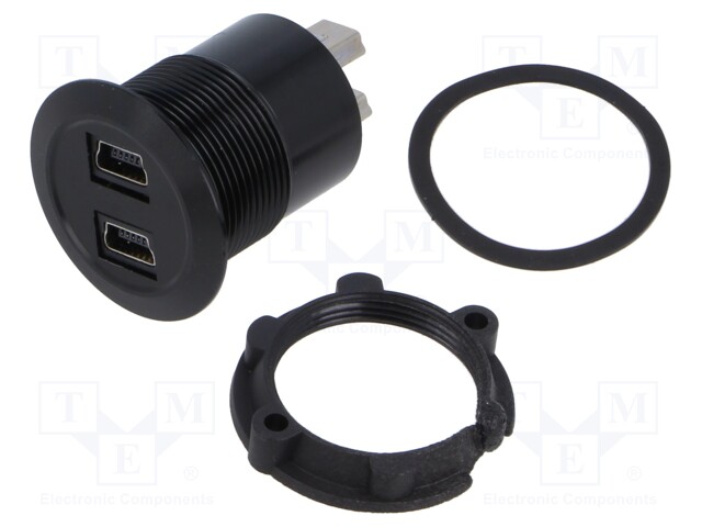 Adapter; for panel mounting,rear side nut; Thread: M22; 1÷10mm
