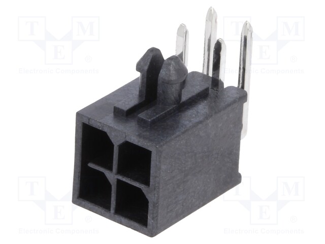 Socket; wire-board; male; Micro-Fit+; 3mm; PIN: 4; with contacts