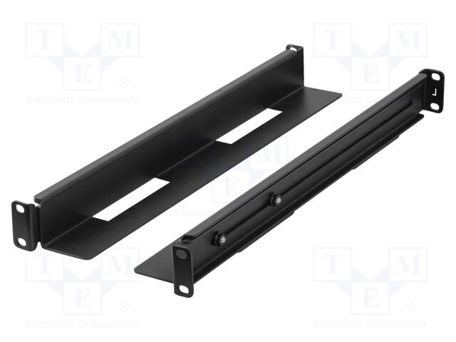 Mounting rail; black; Standard: 19"