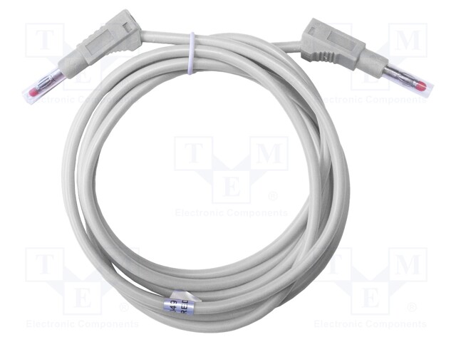 Test lead; 45A; banana plug 4mm,both sides; insulated; Len: 2m