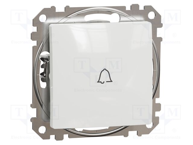 Momentary switch; Poles: 1; 250VAC; IP20; white; monostable