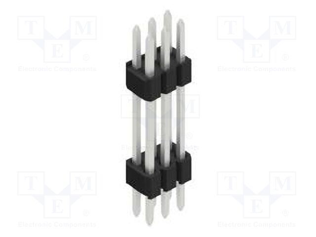 Connector: pin strips; pin header; male; PIN: 6; 1.27mm; THT; 2x3