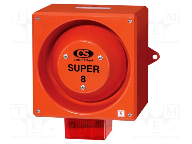 Signaller: lighting-sound; 24VDC; siren,flashing light; IP65