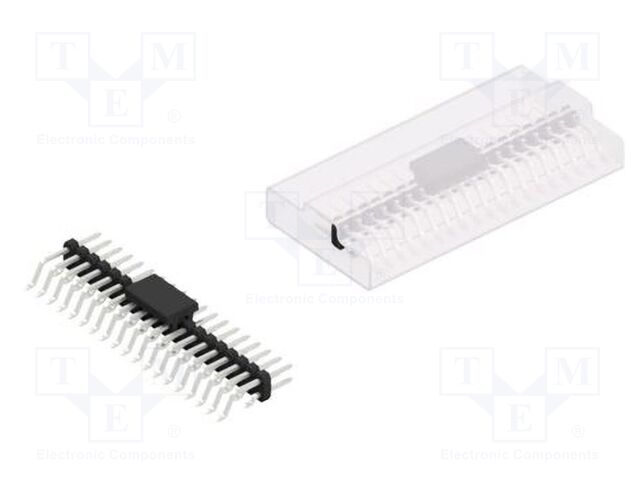 Connector: pin strips; pin header; male; PIN: 38; 2mm; SMT; 2x19