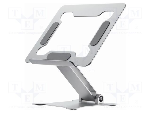 Stand; 5kg; 15.6"; silver; aluminium; 240x215x60mm; laptop