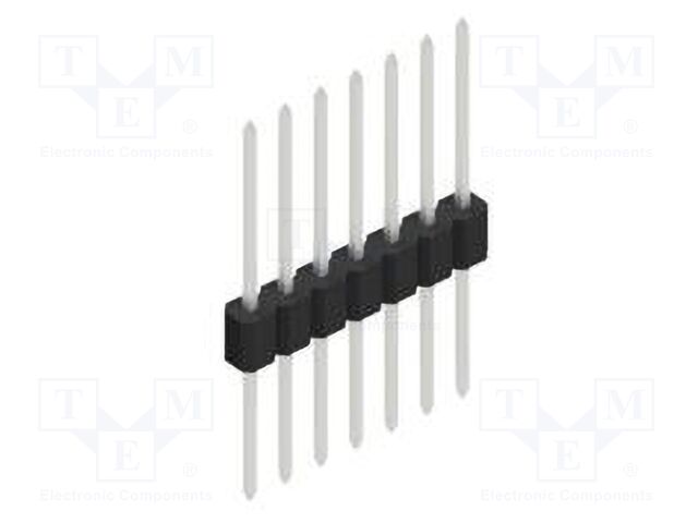 Connector: pin strips; pin header; male; PIN: 7; 1.27mm; THT; 1x7