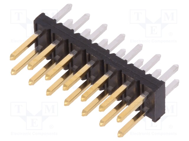 Pin header; wire-board; male; Minitek; 2mm; PIN: 14; THT; on PCBs; 2A