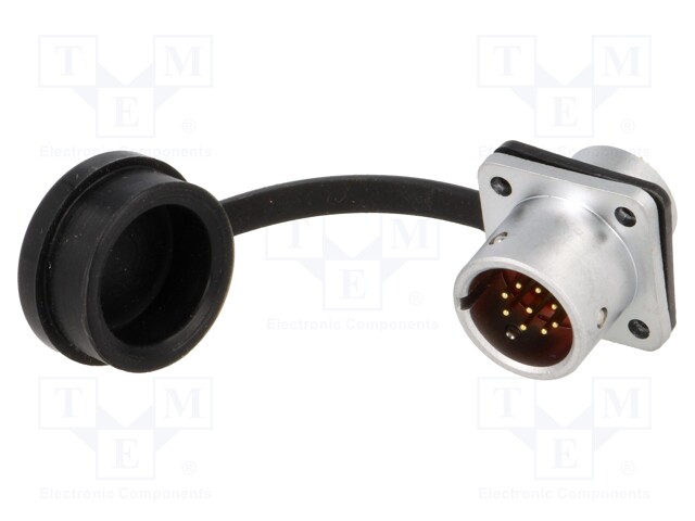 Socket; male; SF12; PIN: 9; IP67; 3A; soldering; 125V; 0.75mm2