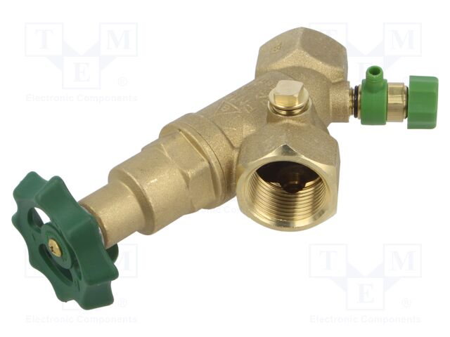 Slant valve; 16bar; brass CW617N; Thread: G 1" internal; 1603