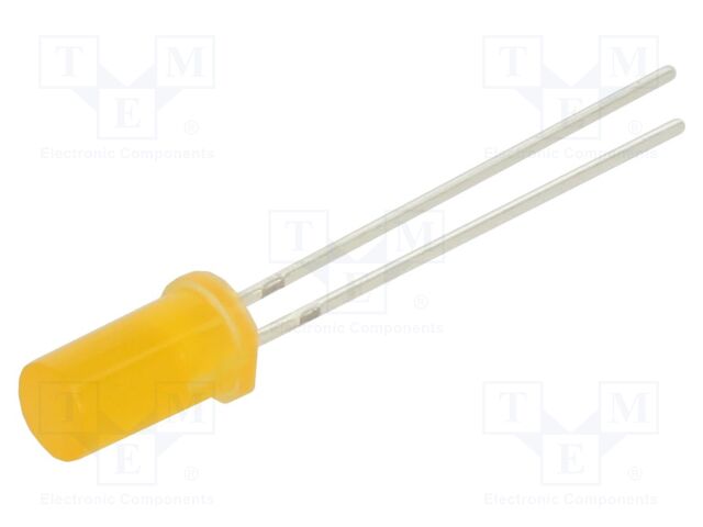 LED; 5mm; orange; 220÷330mcd; 180°; Front: flat; Pitch: 2.54mm