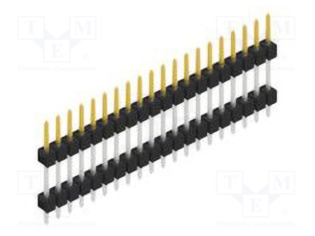 Connector: pin strips; pin header; male; PIN: 20; 2.54mm; THT; 1x20