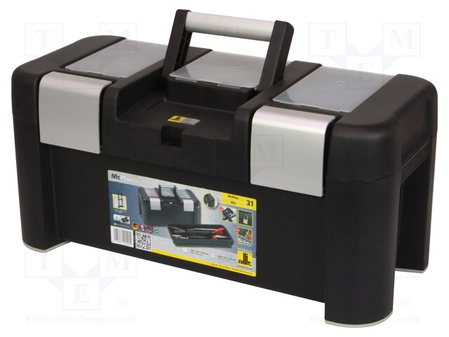 Container: toolbox; 530x250x250mm; polypropylene; 10l