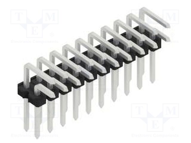 Connector: pin strips; pin header; male; PIN: 20; 2.54mm; THT; 2x10
