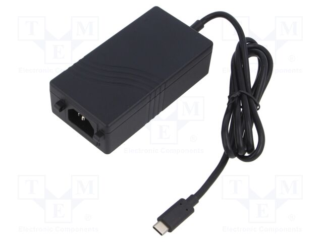 Power supply: switching; 5VDC,; Iout max: 5A; Out: USB C plug; 100W