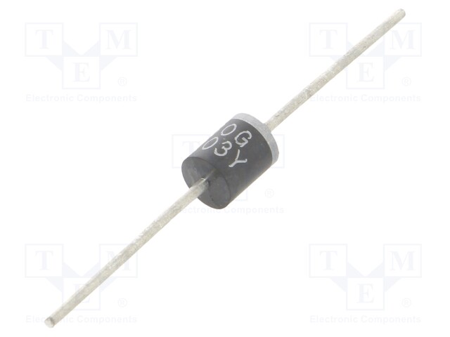 Diode: rectifying; THT; 600V; 6A; reel,tape; Ifsm: 250A; R6; Ufmax: 1V