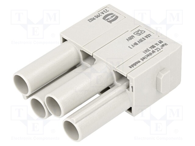 Connector: HAN; module; female; Han Modular CC Protected; PIN: 4
