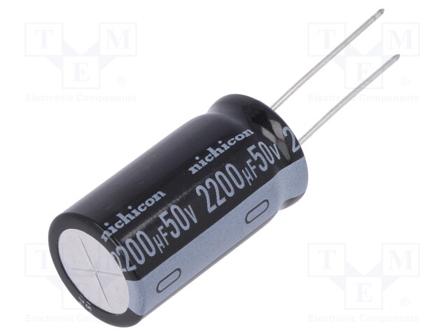 Capacitor: electrolytic; THT; 2200uF; 50VDC; Ø16x35.5mm; ±20%