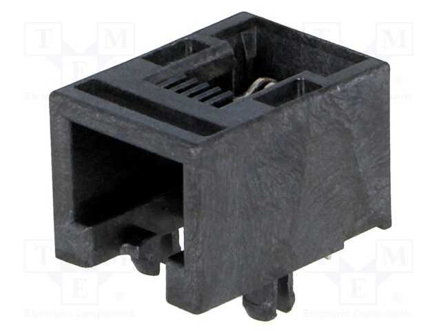 Socket; RJ11; PIN: 4; Cat: 3; low profile; Layout: 6p4c; THT