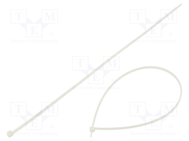 Cable tie; L: 370mm; W: 3.6mm; polyamide; 180N; natural; 100pcs.