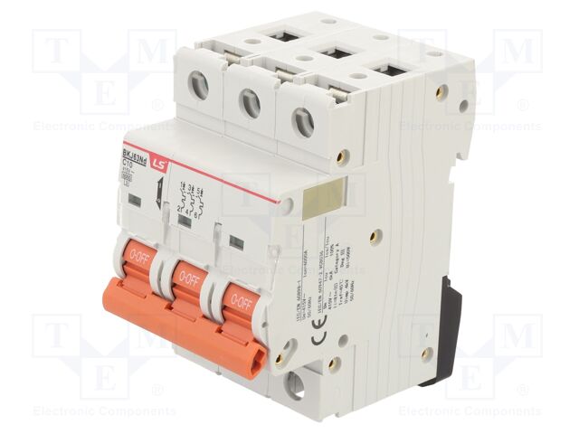 Circuit breaker; 230/400VAC; Inom: 10A; Poles: 3; Charact: C; 6kA