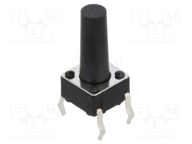 Microswitch TACT; SPST; Pos: 2; 0.05A/12VDC; THT; 1.57N; 6x6x3.5mm