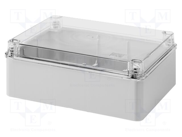 Enclosure: junction box; wall mount; plastic; grey