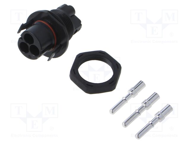 Connector: AC supply; male; 6mm2; screw terminal; socket; 50A; 500V