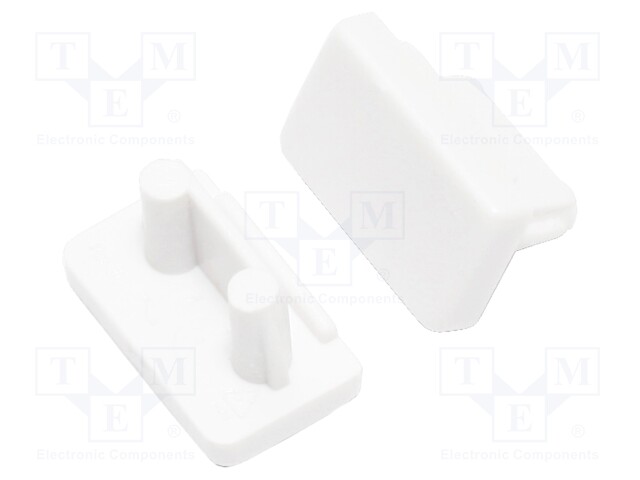 Cap for LED profiles; white; ABS; Application: SLIM8