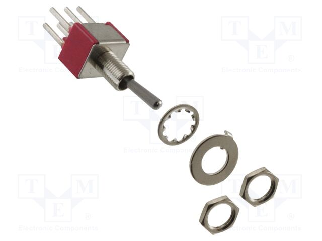 Switch: toggle; Pos: 2; DPDT; ON-ON; 2A/250VAC; 5A/28VDC; -30÷85°C