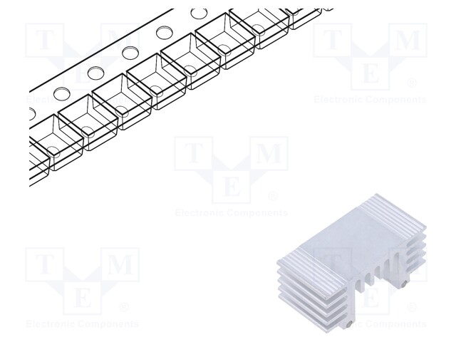 Heatsink: extruded; TO252,TO263; metallic; L: 12.7mm; W: 25.9mm