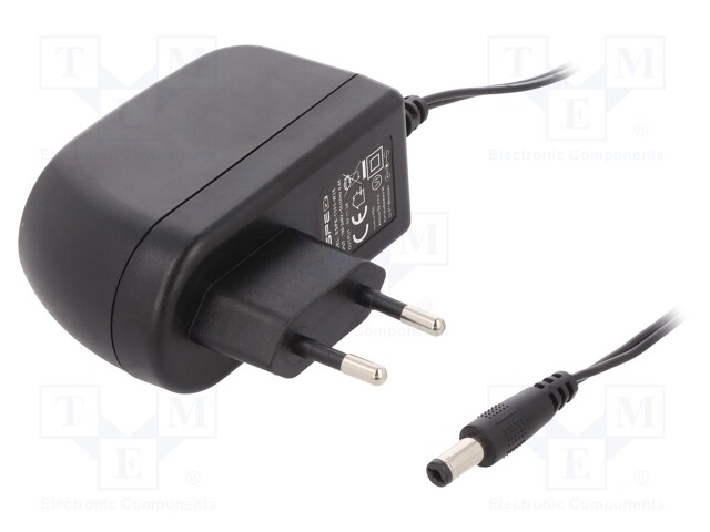 Power supply: switched-mode; 5VDC; 3A; Out: 5,5/2,1; 15W; Plug: EU