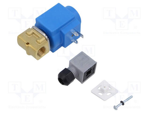 Electromagnetic valve; G 3/8"; brass; FKM; EV210B; Valve: 2/2 NC