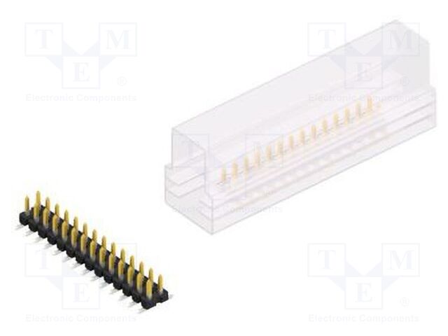 Connector: pin strips; pin header; male; PIN: 28; 2.54mm; SMT; 2x14