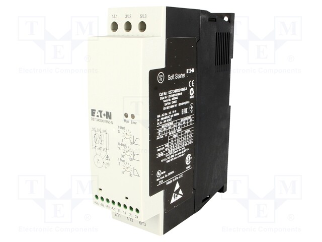 Module: soft-start; Usup: 200÷480VAC; DIN; 24VDC; 7.5kW; 0÷30/0÷30s