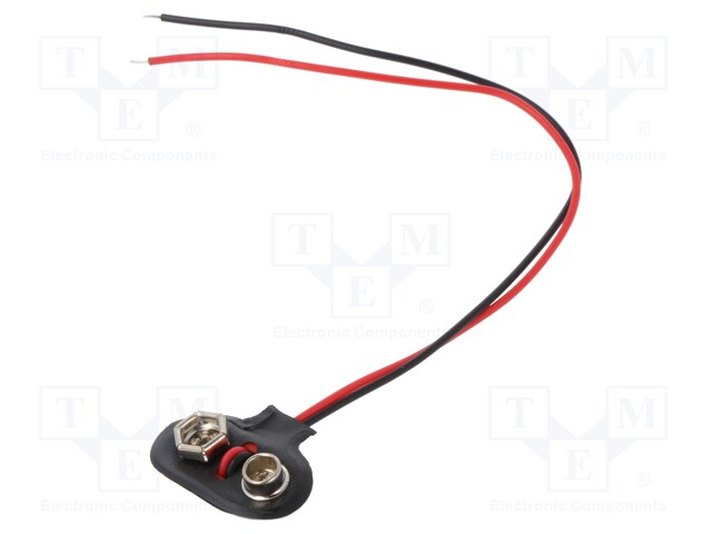 6F22 connector; 6F22,6LR61; Batt.no: 1; cables; 150mm