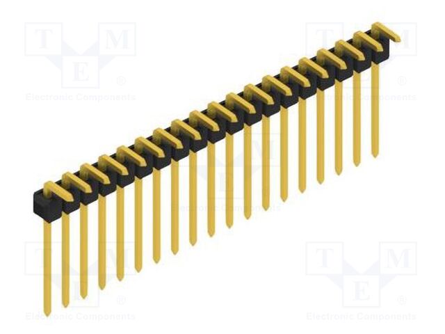 Connector: pin strips; pin header; male; PIN: 19; 2.54mm; THT; 1x19
