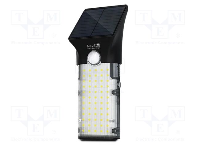 Lamp: LED lighting fixture; IP65; solar,with motion detector