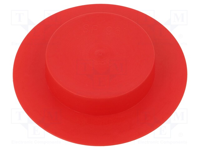Plugs; Body: red; Out.diam: 97.9mm; H: 24mm; Mat: LDPE; Shape: round