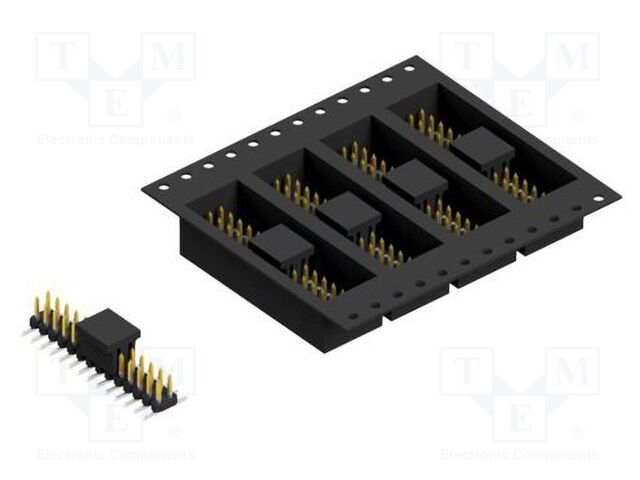 Connector: pin strips; pin header; male; PIN: 28; 2mm; SMT; 2x14